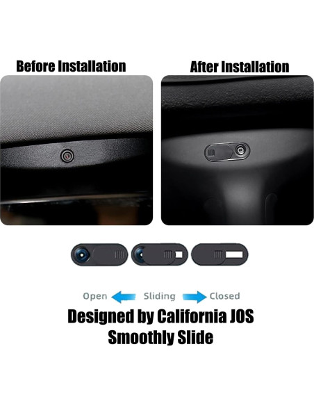 Cubierta Deslizante Ultra Fina JOS para Cámara Tesla Model 3/Y Cubierta Deslizante Ultra Fina JOS para Cámara Tesla Model 3/Y