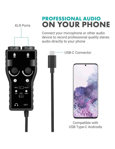 Kit de Grabación de Podcast Movo - 2 Micrófonos Condensadores, Soportes y Filtros