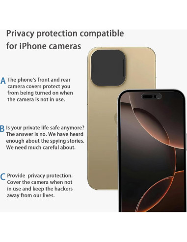 Cubierta de Privacidad EYSOFT para iPhone 16 Pro/Max - 2 Piezas