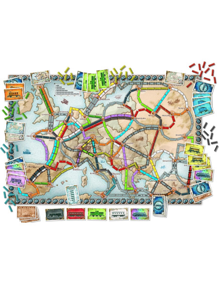 Ticket to Ride Europa Juego de Mesa - Estrategia Familiar 2-5 Jugadores Ticket to Ride Europa Juego de Mesa - Estrategia Familiar 2-5 Jugadores