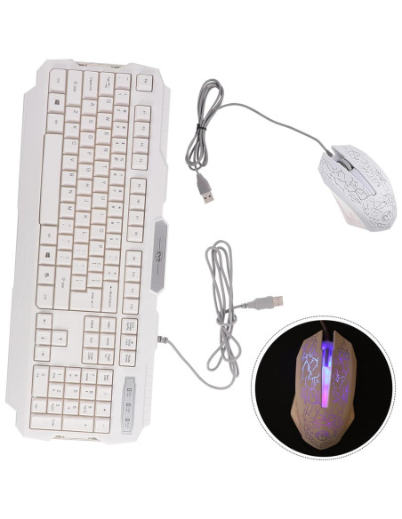 Teclado y Ratón Ergonomico RGB Artibetter USB para Juegos Teclado y Ratón Ergonomico RGB Artibetter USB para Juegos