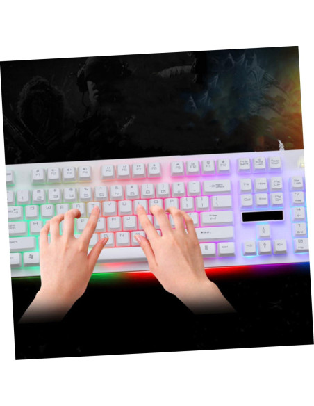 Conjunto Teclado y Ratón USB OSALADI Ergonómico 45x14cm Conjunto Teclado y Ratón USB OSALADI Ergonómico 45x14cm