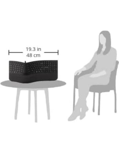Teclado Ergonómico Kensington Pro Fit Ergo USB - Negro