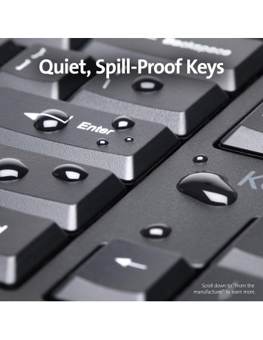 Teclado Ergonómico Kensington Pro Fit Ergo USB - Negro