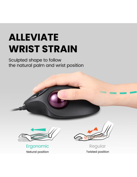 Ratón Trackball Perixx Perimice-517 USB Cableado 7 Botones Ratón Trackball Perixx Perimice-517 USB Cableado 7 Botones