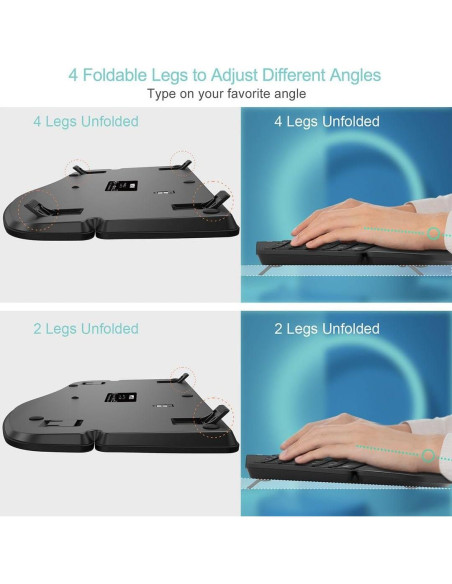 Teclado Ergonómico Dividido Arteck Inalámbrico USB con Reposamuñecas Teclado Ergonómico Dividido Arteck Inalámbrico USB con Reposamuñecas