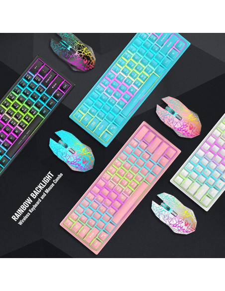 Combo Inalámbrico Teclado y Ratón ZIYOU LANG 61 Teclas RGB Combo Inalámbrico Teclado y Ratón ZIYOU LANG 61 Teclas RGB