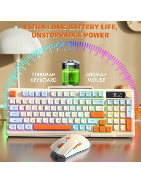 Teclado y Ratón Inalámbricos ZIYOU LANG T96 RGB 4000 DPI Teclado y Ratón Inalámbricos ZIYOU LANG T96 RGB 4000 DPI