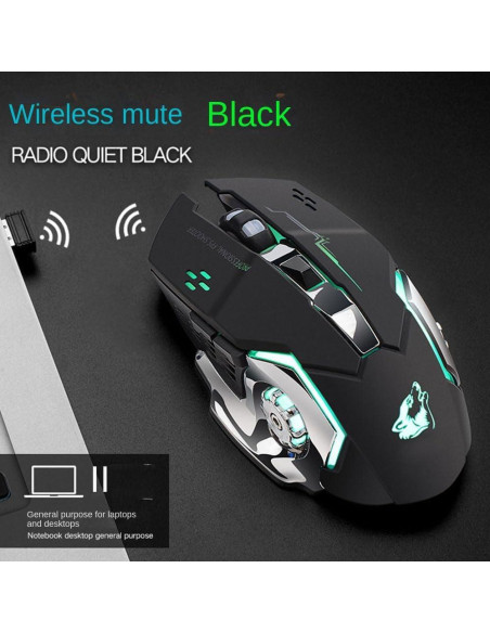 Ratón Inalámbrico Mecánico Aimery con Luz RGB 6 Botones Ratón Inalámbrico Mecánico Aimery con Luz RGB 6 Botones