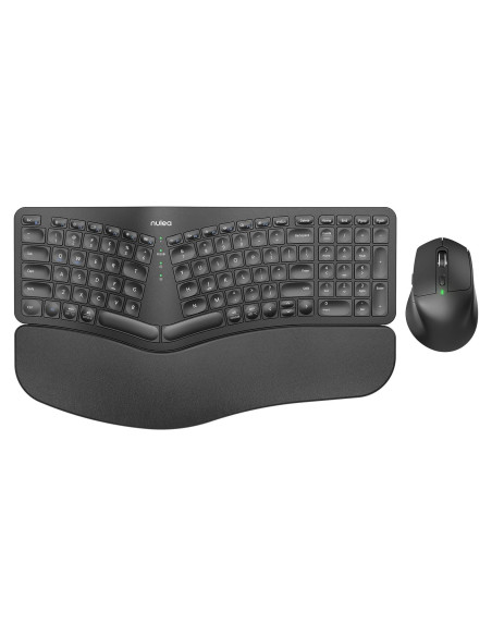Combo Teclado y Ratón Inalámbrico Nulea KM75 Ergonómico Negro Combo Teclado y Ratón Inalámbrico Nulea KM75 Ergonómico Negro