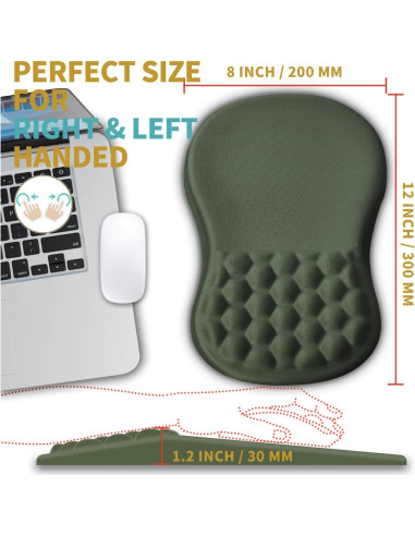 Soporte de Muñeca Ergonómico Hokafenle Verde Oliva 30x20 cm