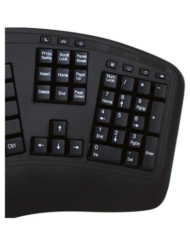 Teclado Ergonomico Inalambrico Adesso WKB-1500GB con Ratón