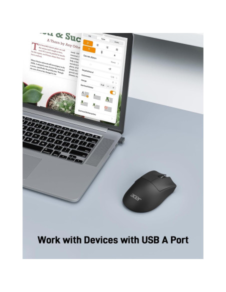 Ratón Inalámbrico Acer OMR243 1200 DPI USB 2.4GHz Negro Ratón Inalámbrico Acer OMR243 1200 DPI USB 2.4GHz Negro