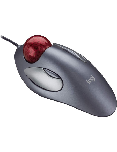Logitech Trackman Marble - Ratón ergonómico USB con cable