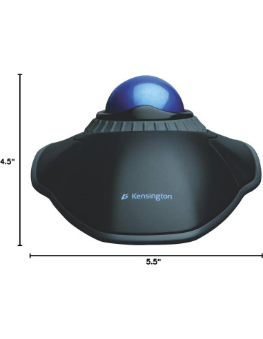 Ratón ergonómico Kensington Orbit con bola de seguimiento azul