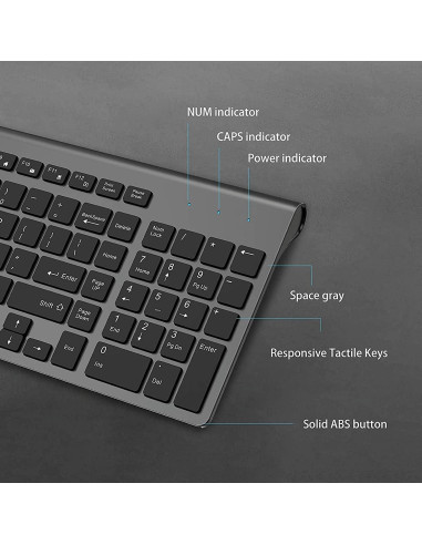 Combo Teclado y Ratón Inalámbrico JOYACCESS Ergonómico 2.4G
