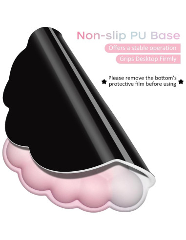 Almohadilla para Mouse JIKIOU Nube Arcoíris con Soporte