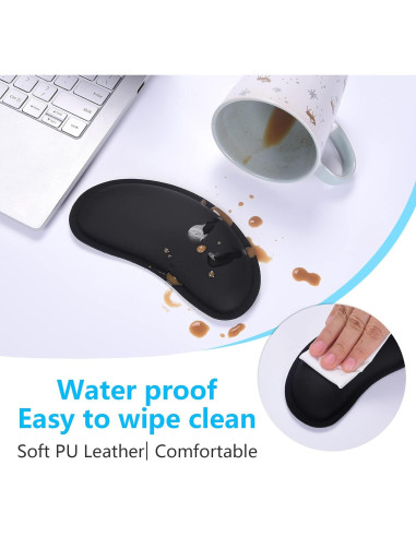 Reposamuñecas Ergonómico Dapesuom de Espuma Viscoelástica Negro