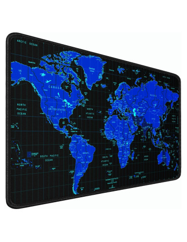 Alfombrilla de Ratón XXL Naukay 80x40 cm Antideslizante Azul