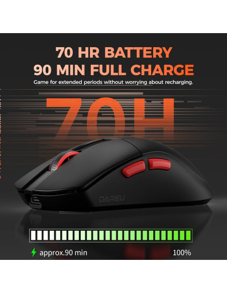 Ratón Gaming Inalámbrico DAREU A950 Wing 35g 30000 DPI Ratón Gaming Inalámbrico DAREU A950 Wing 35g 30000 DPI