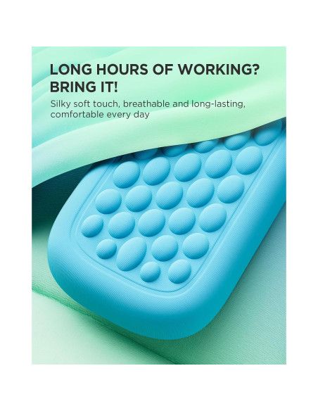 Reposamuñecas Lekvey Ergonómico de Espuma de Memoria Verde Azul Reposamuñecas Lekvey Ergonómico de Espuma de Memoria Verde Azul