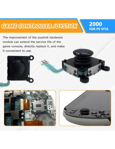 Palanca de Control Analógica Reemplazo INGQI para PS Vita 2000/2001 - Negro