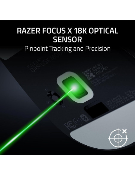 Razer Basilisk Ratón Ergonómico Inalámbrico 10 Controles 18K DPI Razer Basilisk Ratón Ergonómico Inalámbrico 10 Controles 18K DPI