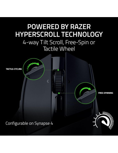 Razer Basilisk Ratón Ergonómico Inalámbrico 10 Controles 18K DPI