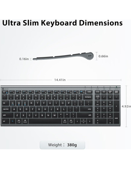 Combo Teclado y Ratón Inalámbricos iClever DK05 USB-C Recargable Combo Teclado y Ratón Inalámbricos iClever DK05 USB-C Recargable