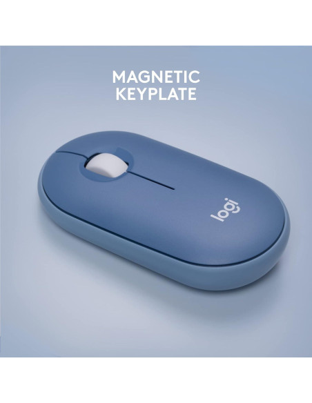 Ratón Inalámbrico Logitech Pebble M350 Silencioso Arándano Ratón Inalámbrico Logitech Pebble M350 Silencioso Arándano