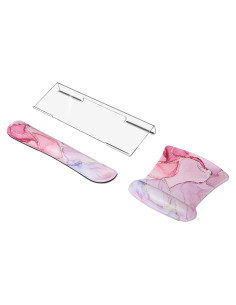 Soporte Ergonómico para Teclado y Reposamuñecas MOSISO Mármol Rosa