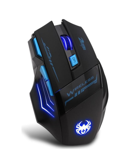 Ratón Óptico Inalámbrico Zelotes F14 2400 DPI USB Negro Ratón Óptico Inalámbrico Zelotes F14 2400 DPI USB Negro