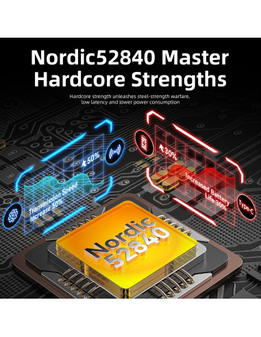 RATÓN GAMING INALÁMBRICO ATTACK SHARK R6, 38g, 42000 DPI