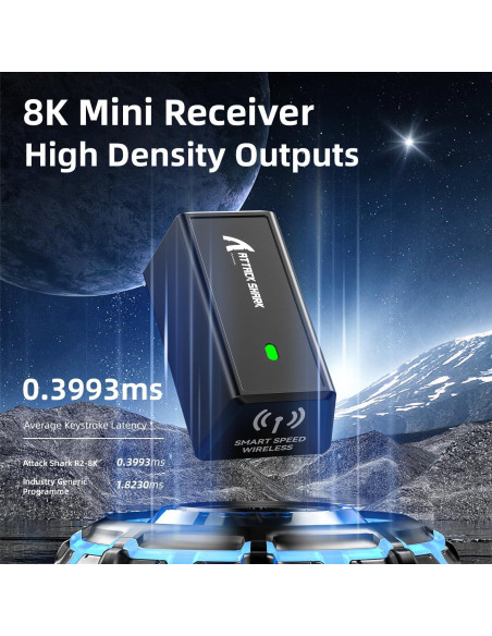 RATÓN GAMING INALÁMBRICO ATTACK SHARK R6, 38g, 42000 DPI RATÓN GAMING INALÁMBRICO ATTACK SHARK R6, 38g, 42000 DPI