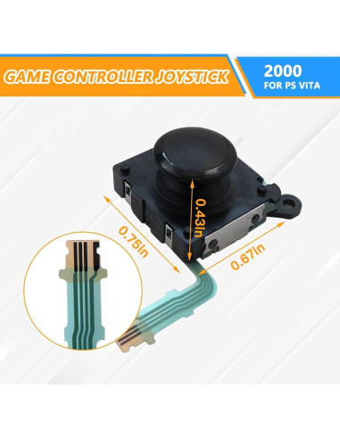 Joystick Analógico Reemplazo GRABOTE para PS Vita 2000 Negro