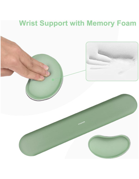 Almohadilla Ergonómica Mosiso Verde para Ratón y Teclado Almohadilla Ergonómica Mosiso Verde para Ratón y Teclado