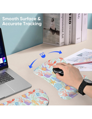Juego de Reposamuñecas Ergonómico icolor para Teclado y Ratón