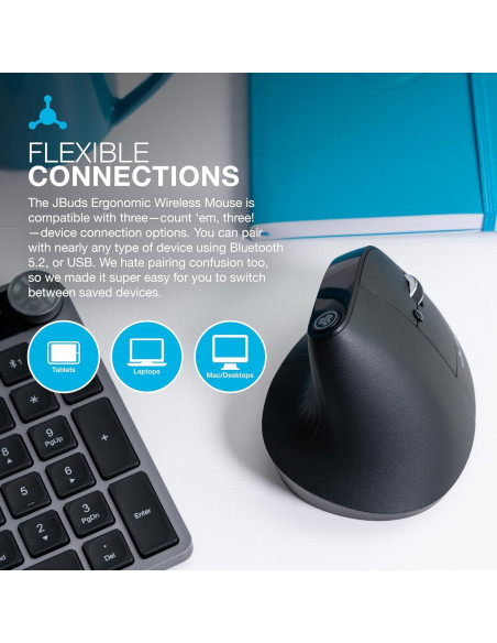 Paquete JLab: Teclado Inalámbrico Épico y Ratón Ergonómico Paquete JLab: Teclado Inalámbrico Épico y Ratón Ergonómico