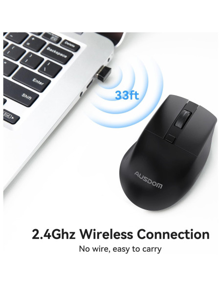 Teclado Inalámbrico Bluetooth AUSDOM + Ratón Ergonómico USB Teclado Inalámbrico Bluetooth AUSDOM + Ratón Ergonómico USB