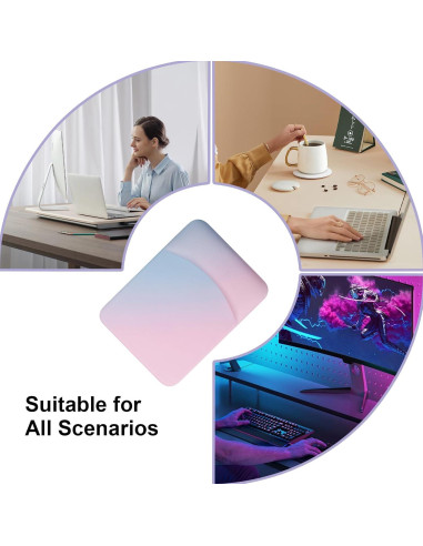 Soporte de Reposamuñecas Ergonómico MEGREZ 3 en 1 Rosa