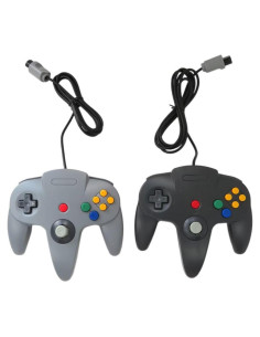 Juego de 2 Controladores USB con Cable para Nintendo 64 N64