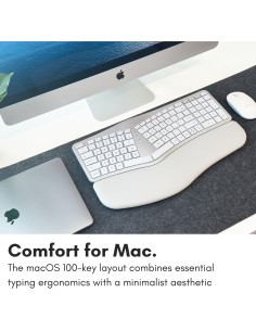 Teclado Ergonómico Bluetooth Macally BTBLERGO2A - Retroiluminado, 100 Teclas, Recargable 2