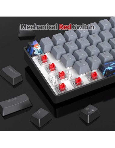 Teclado Mecánico Compacto 60% SbocKeeb RGB 61 Teclas