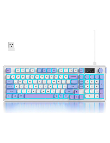 Teclado Inalámbrico Silencioso Fogruaden 96% con Teclado Numérico Teclado Inalámbrico Silencioso Fogruaden 96% con Teclado Numérico