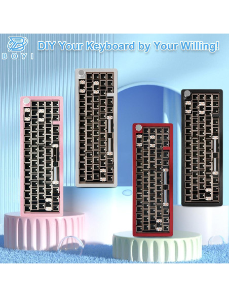 Teclado Mecánico BOYI GMK67 65% RGB Inalámbrico Aluminio Teclado Mecánico BOYI GMK67 65% RGB Inalámbrico Aluminio