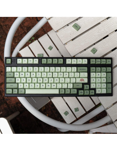 Juego de Teclas PBT Matcha Verde 124 Teclas XDA Mintcaps