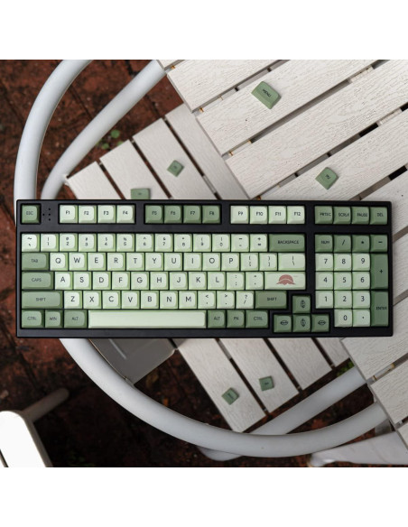 Juego de Teclas PBT Matcha Verde 124 Teclas XDA Mintcaps Juego de Teclas PBT Matcha Verde 124 Teclas XDA Mintcaps