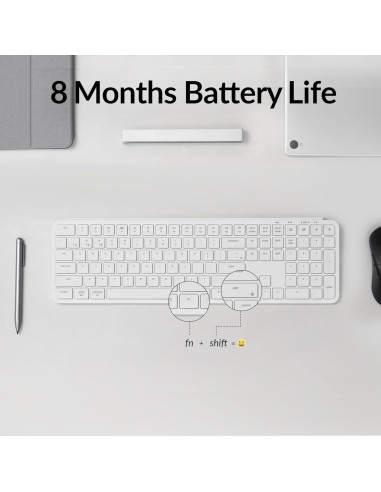 Teclado Inalámbrico Keychron B6 Pro Blanco Marfil ZMK