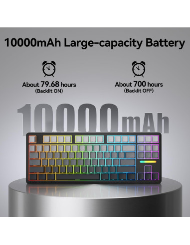 Teclado Mecánico Inalámbrico AUSDOM Hola 87 RGB 10000mAh
