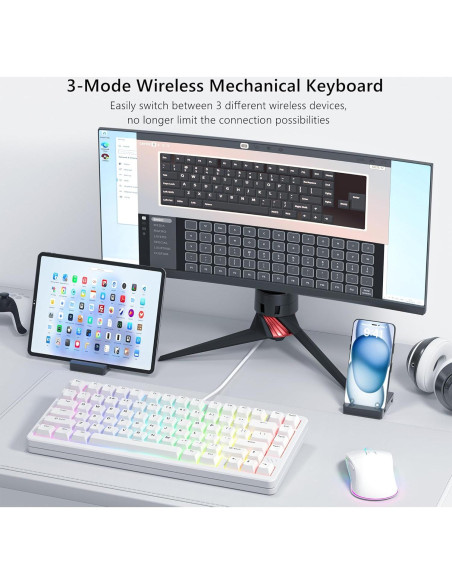 Teclado mecánico inalámbrico Womier SK75 RGB 75% POM Teclado mecánico inalámbrico Womier SK75 RGB 75% POM
